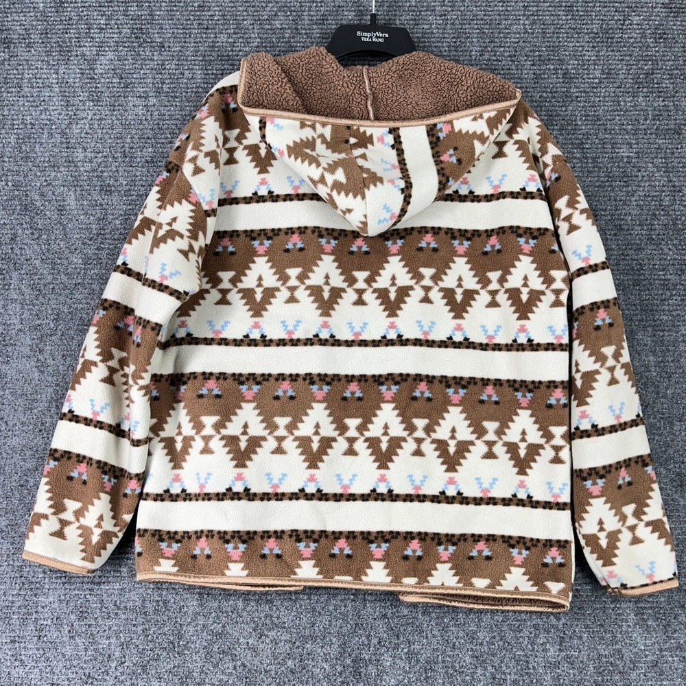 Steve Madden Sherpa Jacket Size M Hooded Cozy Boho Westerncore Winter Essential - Picture 5 of 10